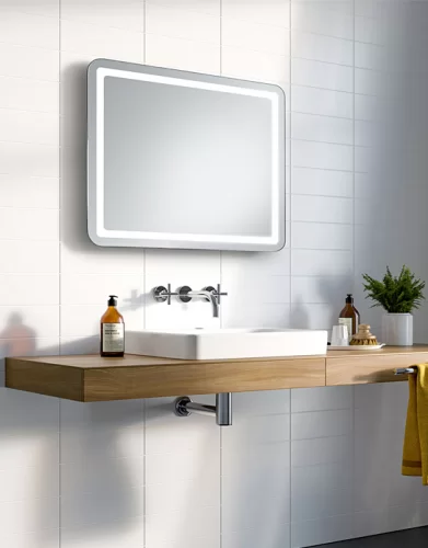 Frame LED fürdőszobai tükör LED világítással