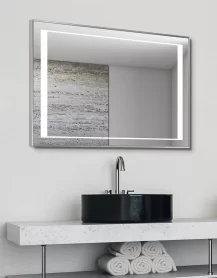  Selita LED fürdőszobai tükör alumínium keretben