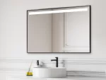 Madene 1 LED fürdőszobai tükör alumínium keretben