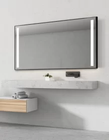  Korin LED fürdőszobai tükör alumínium keretben