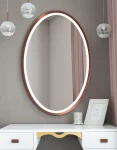 OVAL Copper LED tükör 